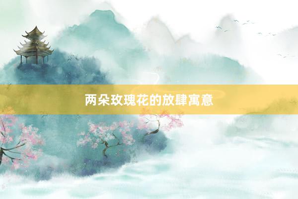 两朵玫瑰花的放肆寓意