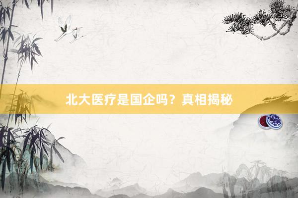 北大医疗是国企吗？真相揭秘